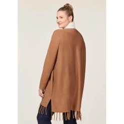 EQL Women's Bits & Fringe Cardigan - Caramel/Java -Equestrian Supplies 694483 800 800