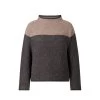 EQL Women's Funnel Neck Herringbone Sweater - Truffle -Equestrian Supplies 694738 800 800