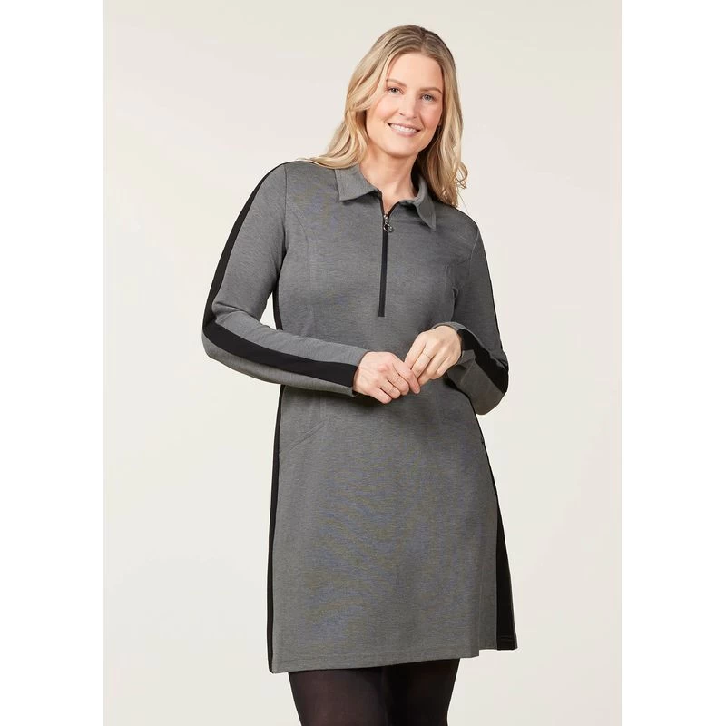 EQL Women's Ascent Ponte Tunic Dress - Charcoal Heather 4 EQL Women's Ascent Ponte Tunic Dress - Charcoal Heather - Image 2