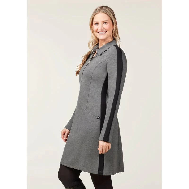 EQL Women's Ascent Ponte Tunic Dress - Charcoal Heather 5 EQL Women's Ascent Ponte Tunic Dress - Charcoal Heather - Image 3