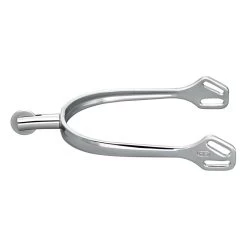 Herm Sprenger Ultra Fit 30mm Flat End Small Smooth Rowel Spurs - Stainless Steel