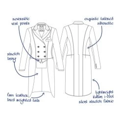 Tredstep Women's Dressage Tail Coat - Navy -Equestrian Supplies 706121 800 800