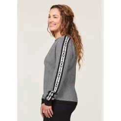 EQL Women's Snaffle Stripe Sweater - Black/White Herringbone -Equestrian Supplies 711473 800 800