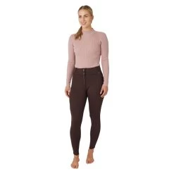 Horze Women's Mira Thermo Full Seat Breeches - Chocolate Martini -Equestrian Supplies 716886 800 800